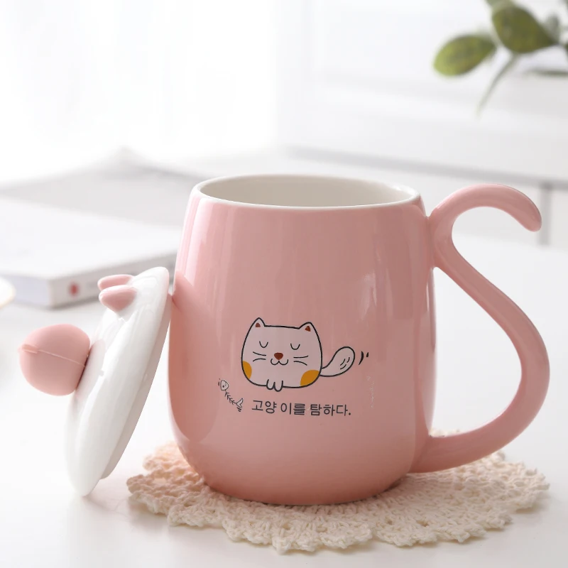 Свадьба пользу милый кот дизайн чашки мультфильм керамическая кружка кофе молоко чашки