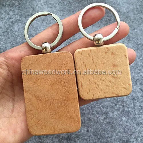 
DIY Blank Wooden Key Chain Personalized Wood Keychains 