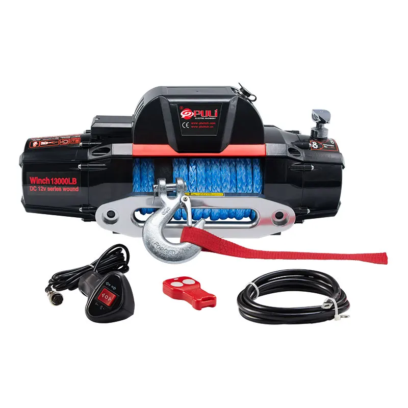4wd electric winch 13000lb for jeep truck recovery wireless remote control