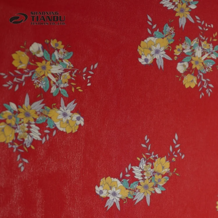 Высококачественная 100% шелковая шифоновая ткань с цифровым принтом для одежды