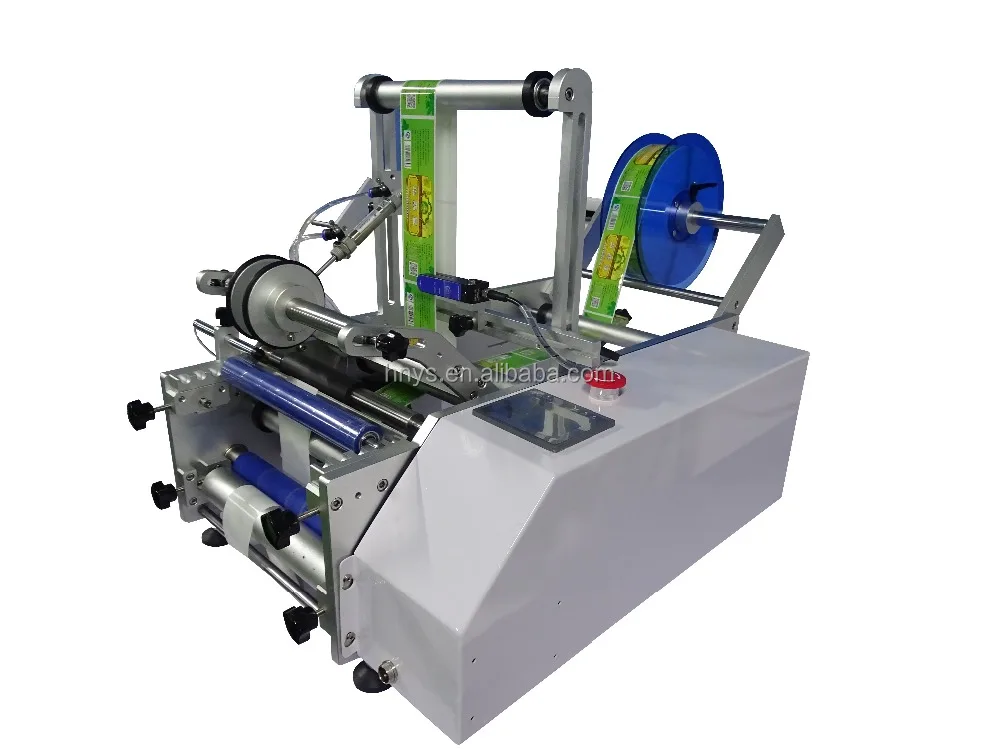 
semi automatic labeling machine jars containers round objects round bottles label applicator 
