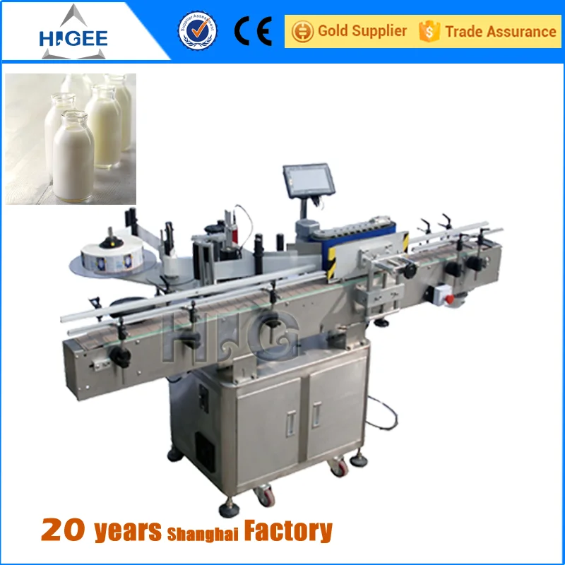 round glass bottle paper labeling machine machinery making