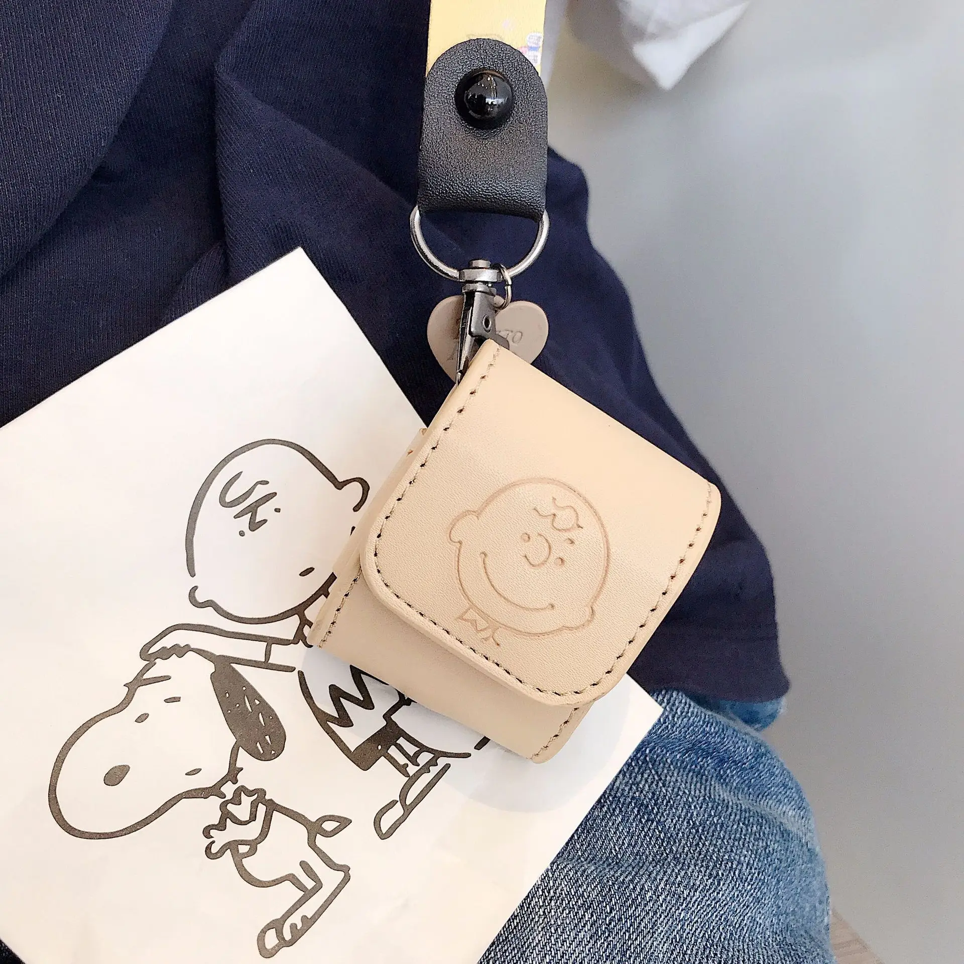 Корейская кожаная подвесная сумка Чарли для airpods