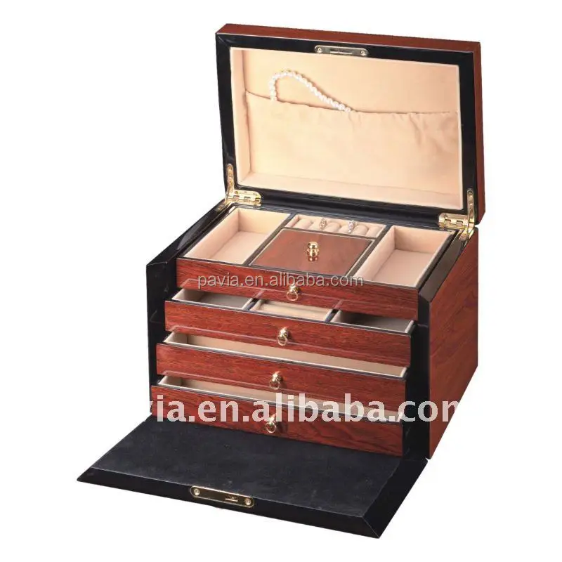 Деревянная Подарочная коробка для ювелирных изделий для леди и свадебный сувенир