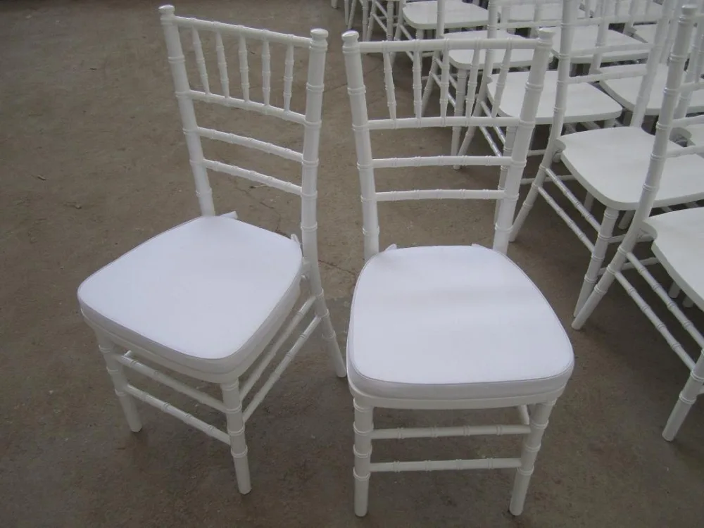 China Wholesale Ready to Ship Adult White Color Wooden Tiffany Chairs Chiavari Chairs for Events Weddings
