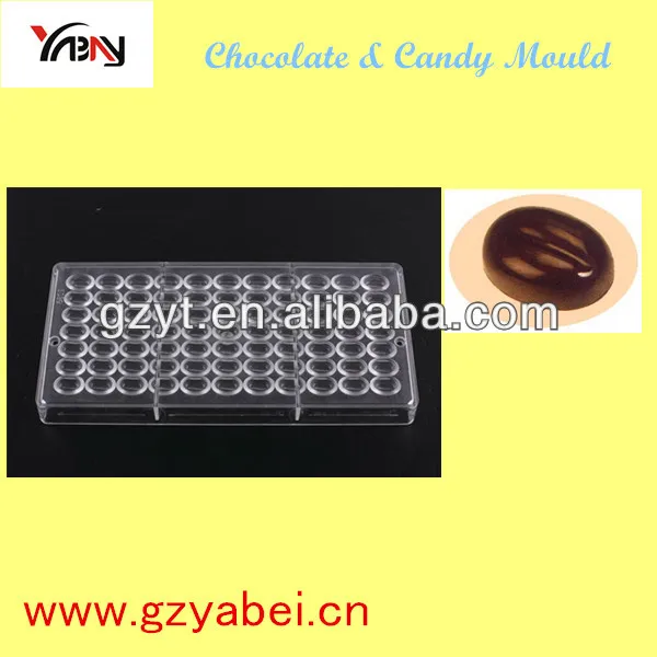 Chocolate Mold Candy Mold Tray Mooncake Molds High Quality Polycarbonate Coffee Beans Shaped Plastic Kitchen Gift Box Moulds