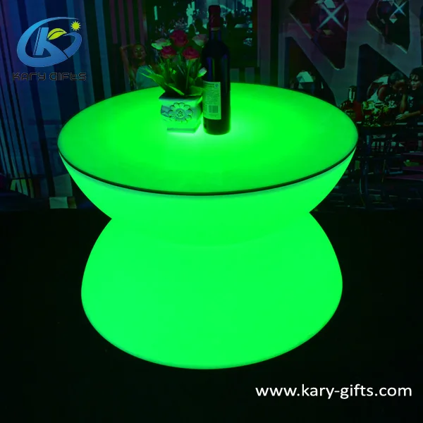 Led пластиковый стол пульт дистанционного управления Белый журнальный столик