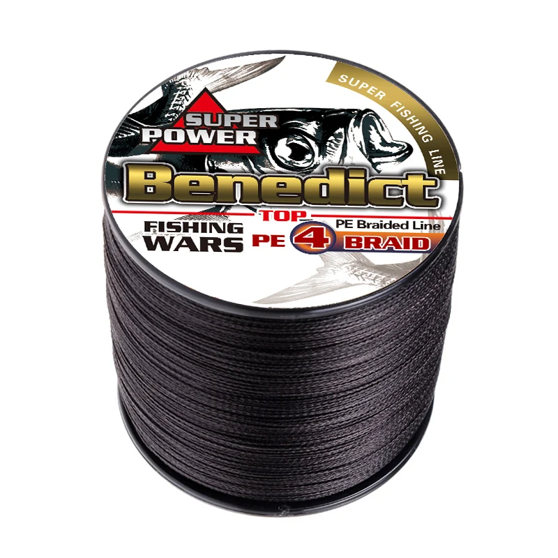Wholesale price newest multifilament 4 strands 300M 6-100lb no fade BLACK PE braid  fishing line fishing assist thread