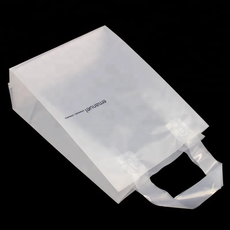 Bag for Clothes Factory Custom Garment Packing Bag/reusable Produce Bags/soft Loop Handle Packing Plastic Square Bottom Bag HDPE