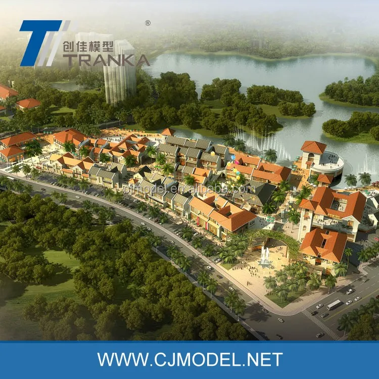 Computer render bird eye level view , architectural digital rendering from Tranka