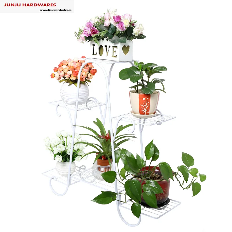 Display stand for 6 flower pot rock stand design for sale