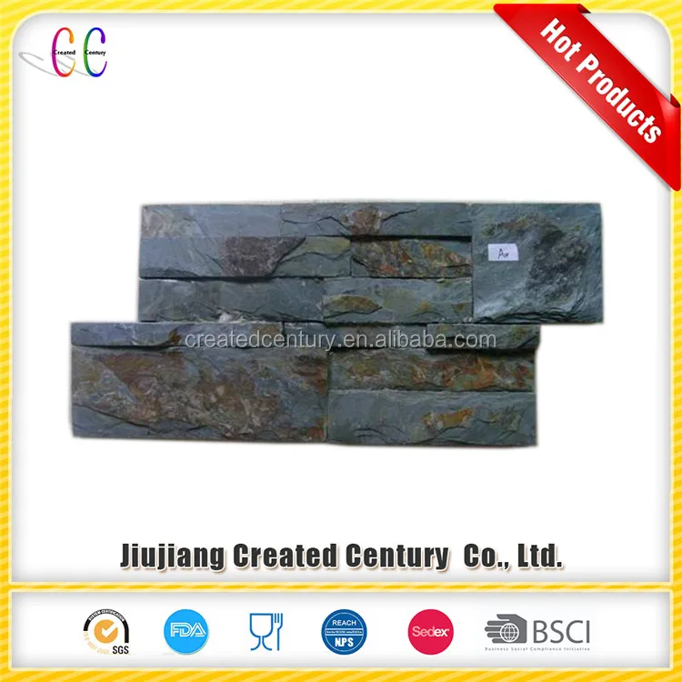 
Cheap exterior mutilcolor slate cultured stone for wall 