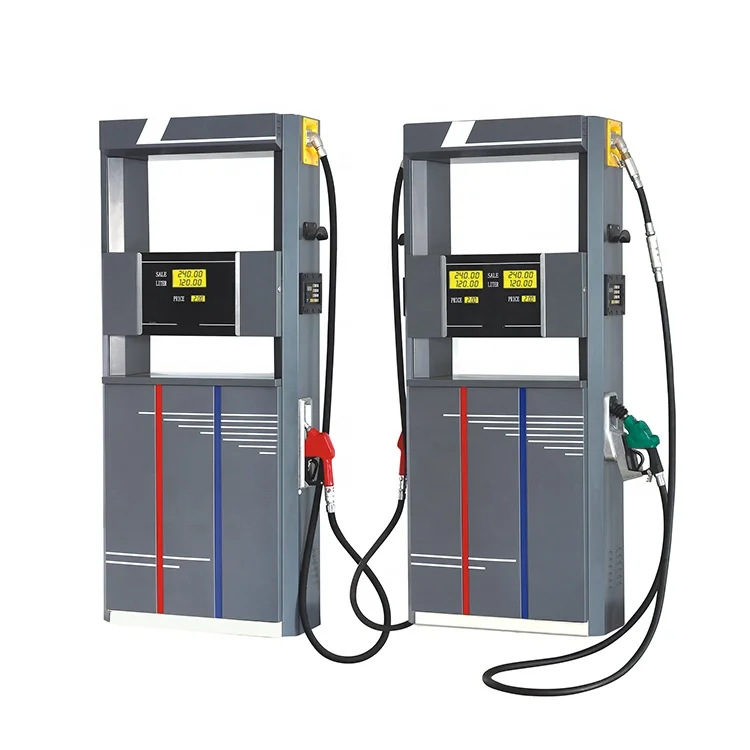 Expedition series high efficient mechanical tokhiem oil station double anti-static rubber hoses two pumps fuel dispenser