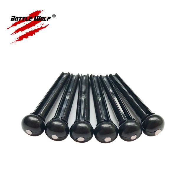 1set 6pcs Two Colors Choose Wholesale Plastic ABS Guitar Bridge Pins Part