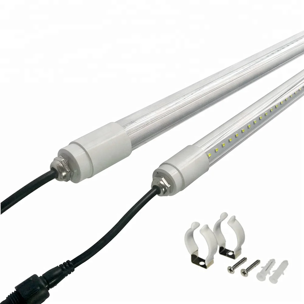 IN-T8W IP68 постоянным током Морозильник Холодильник аквариум парниковых аквариум бассейн Водонепроницаемый 8 Вт 14 Вт, 18 Вт, 24 Вт, 36 Вт T8 светодиодный люминесцентный торпедный прицел