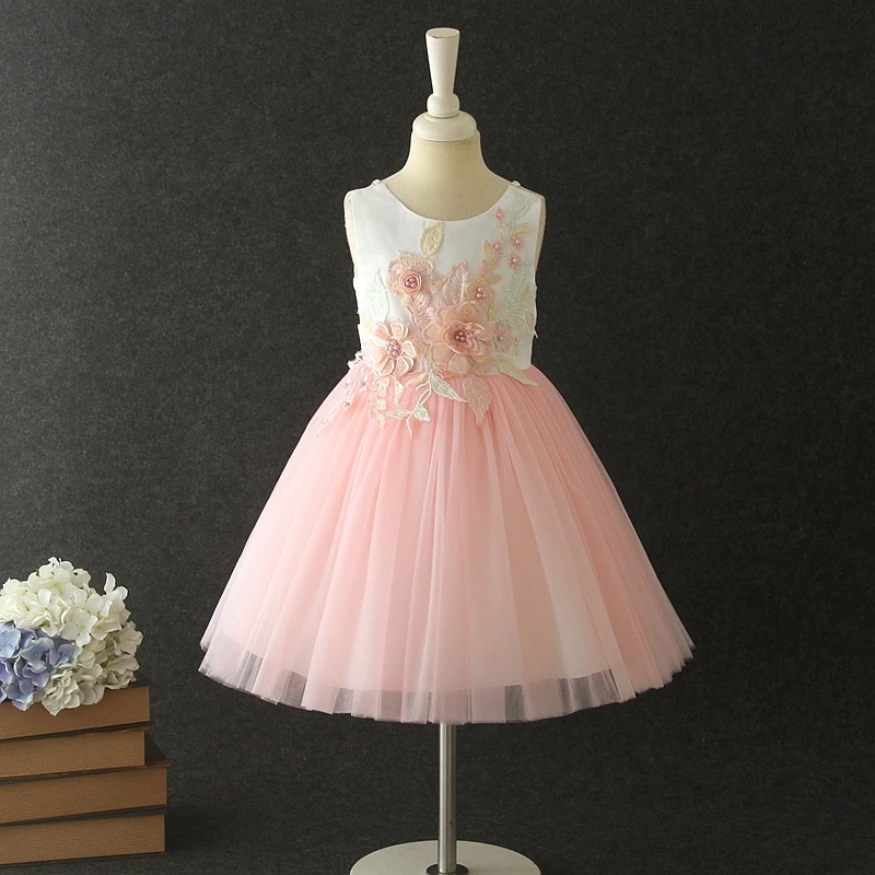 Ready to ship modern light blue 3-5 year old girl evening party daily casual dress