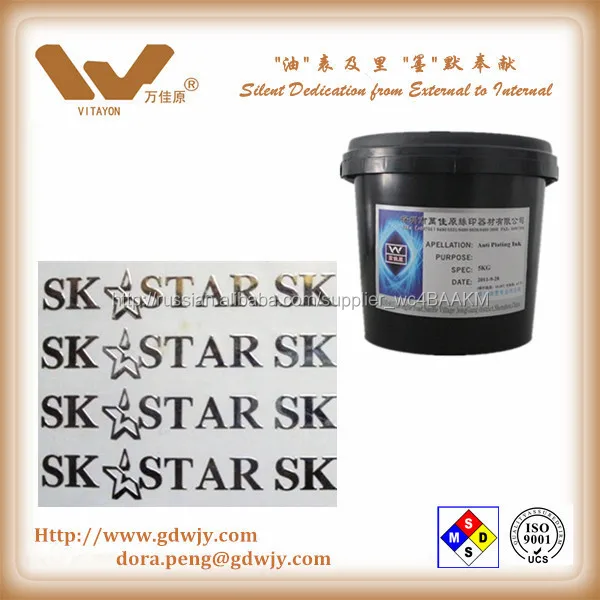 Гальванических противостоять чернил для цинкование цинка кислота покрытие