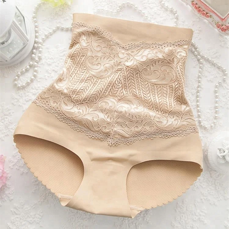 OEM Young Girls Stylish High Waist Lace Hip Enhancers Womens Panties