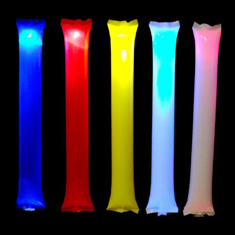 Custom printed promotional inflatable LED noisy thunder sticks
