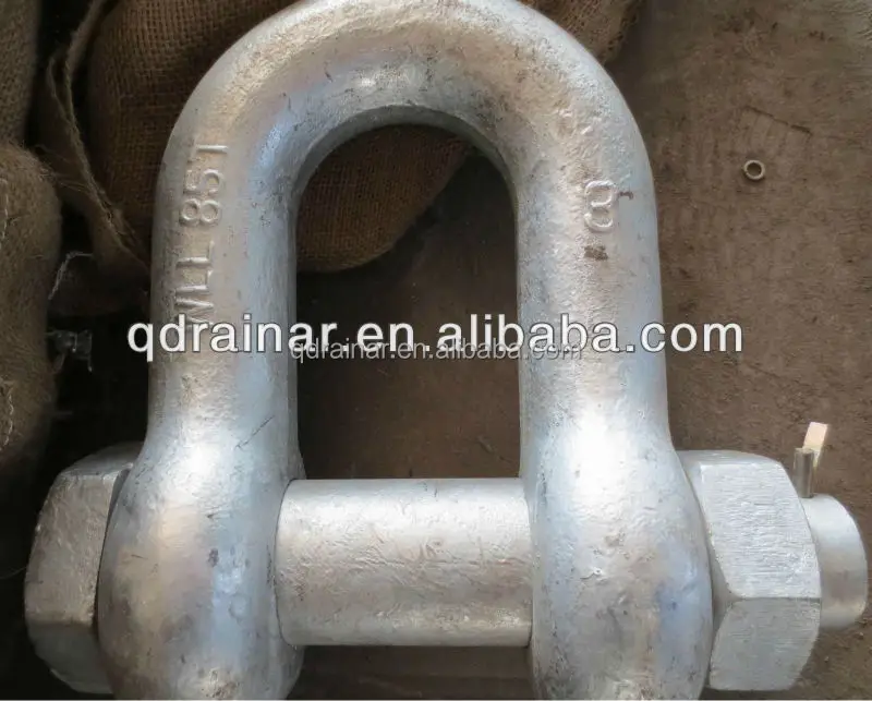 Морской класс 6 временной нагрузки, легированная сталь горячего погружения, диаметр 1-3 дюйма, супер тяжелый G2150, такелажная U-образная Скоба Dee