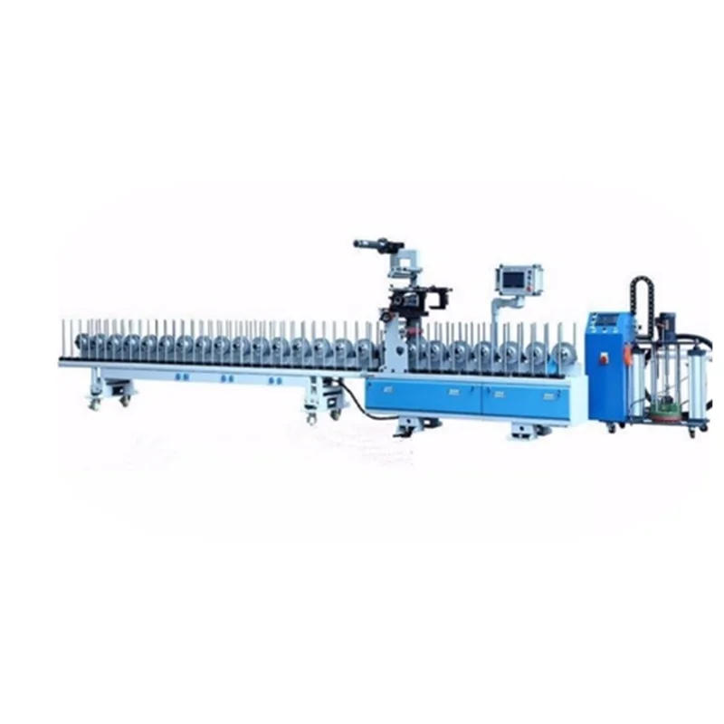 PVC Decorative Wood Veneer PUR Hot Melt Profile Laminating Wrapping Machine
