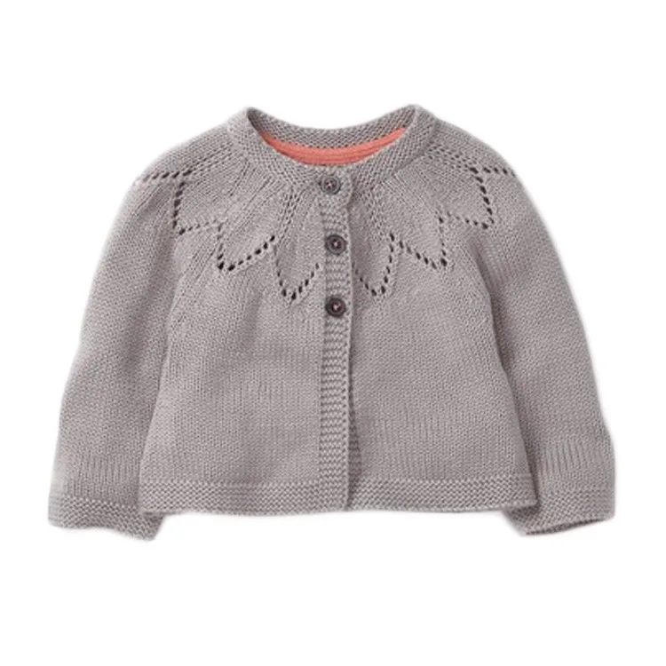 
OEM ODM Factory eco-friendly cotton button-down knit cardigan sweater girls 