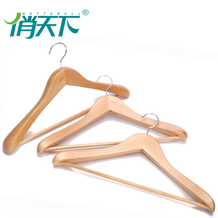 Betterall factory wholesale wooden hanger luxury durable garment elegant hanger eco friendly fashion hangers