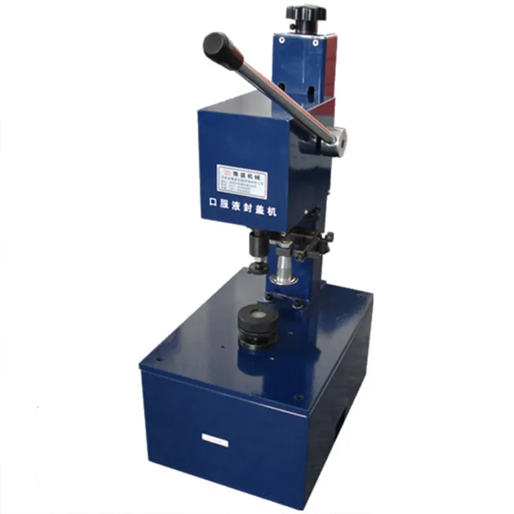 glass vial open crimper flip top cap closing machine