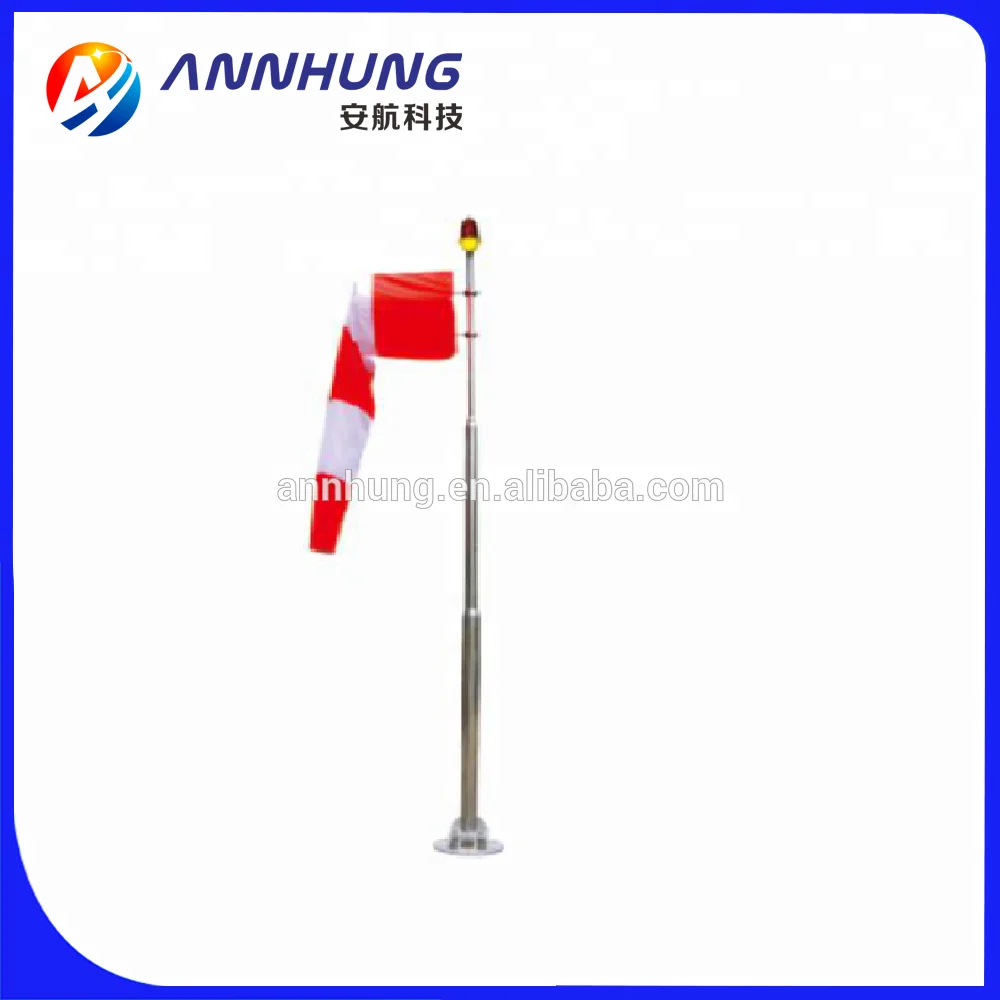 
Wind Cone Wind Indicator Helipad Windsock with Obstruction Light 