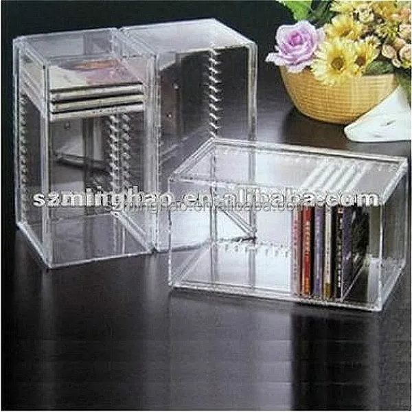 Прозрачная акриловая стойка для компакт-дисков пластиковая коробка хранения