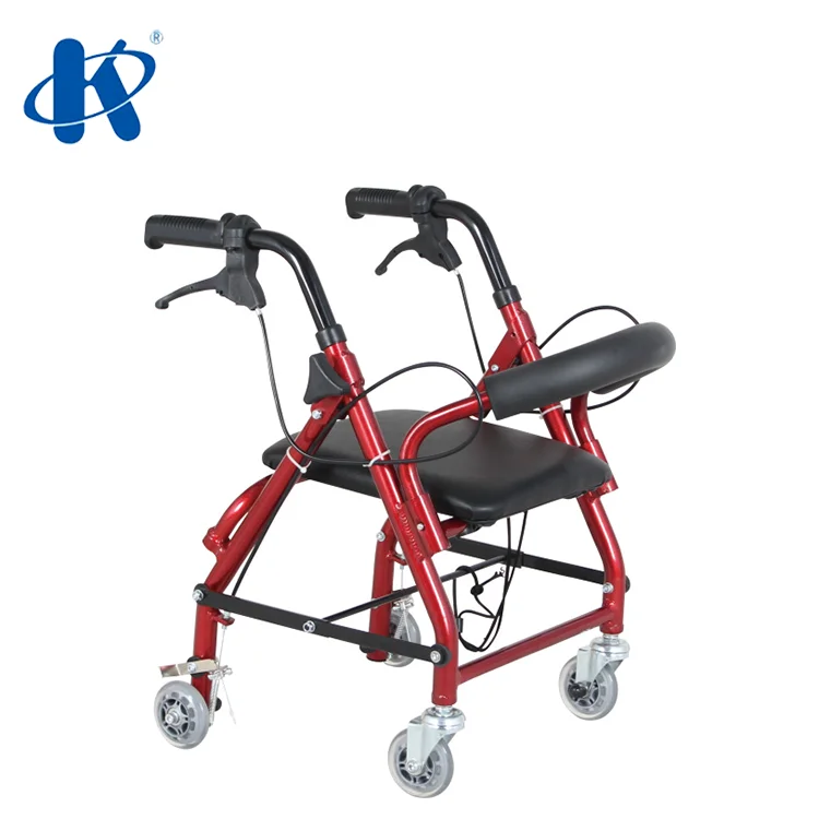 Luxury foldable aluminum lightweight outdoor wheelchair walker rollator transport chair travel forearm walker rollator