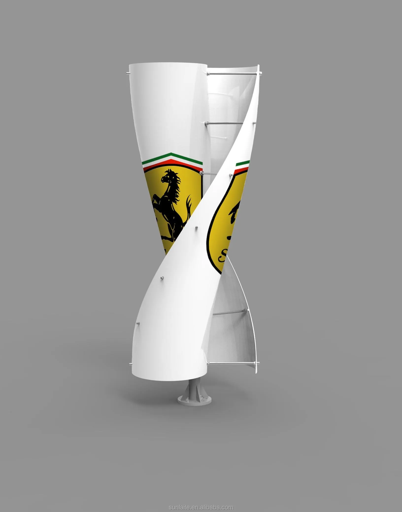 40W100W 150W spiral small Vertical,helix axis wind turbine VAWT