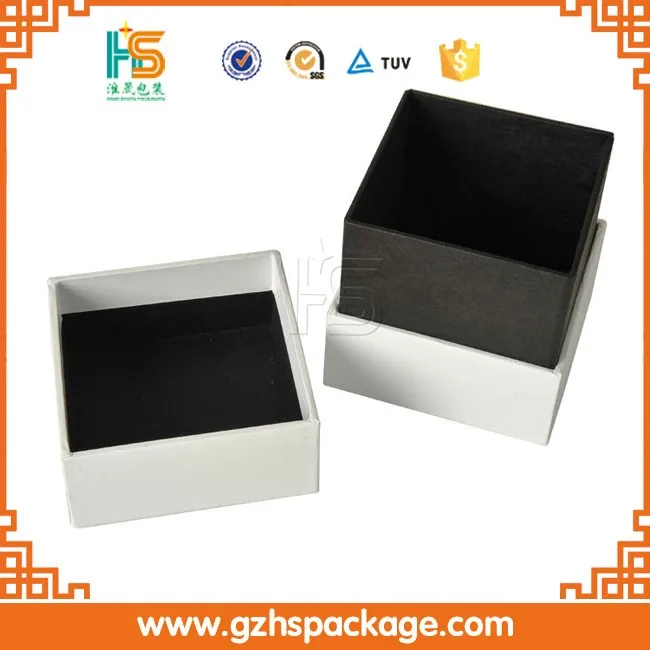 Huaisheng Printing Luxury Black White Watch Box, Custom Cardboard Watch Packaging Gift Box C2S Art Paper +1200gsm Grey Board HS