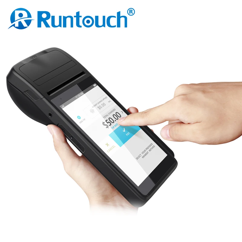 Runtouch RT8 EFT-POS android wireless POS Terminal handheld card swipe machine with thermal printer