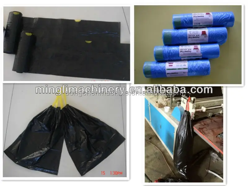 Пластиковые полиэтиленовые пакеты, домашний мешок для мусора на рулоне, машина для производства