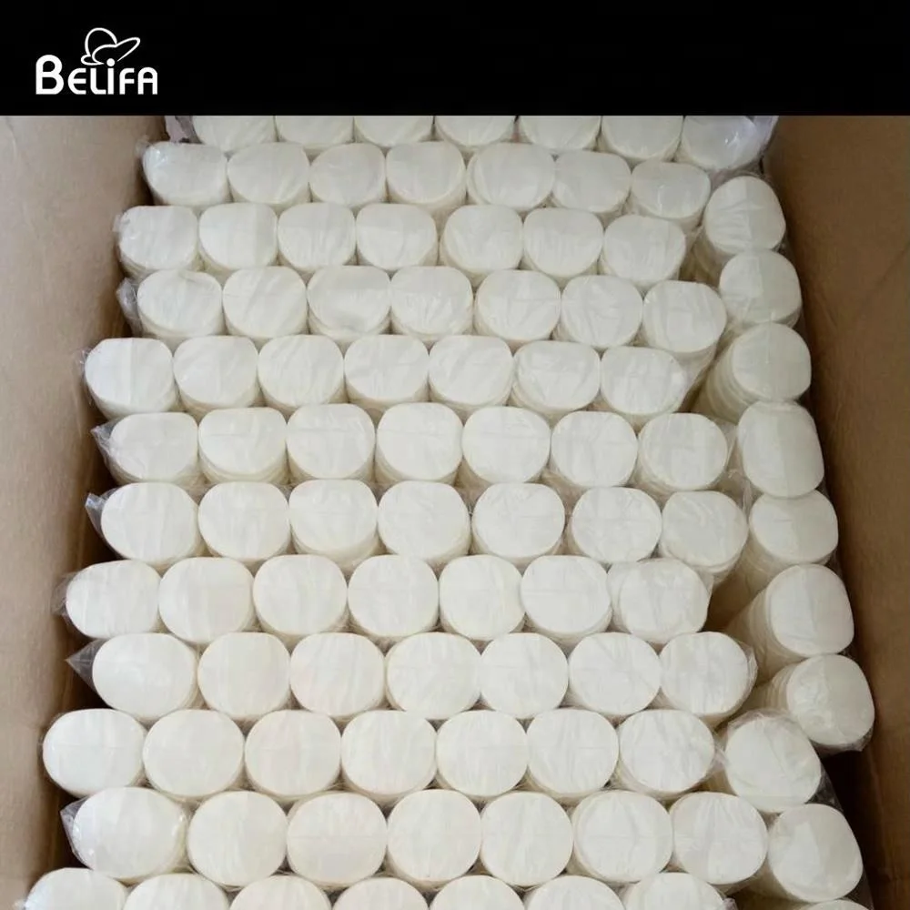 Cheap disposable mini round white foundation NR natural latex makeup Sponge powder puff with skin for cosmetic or cleaning