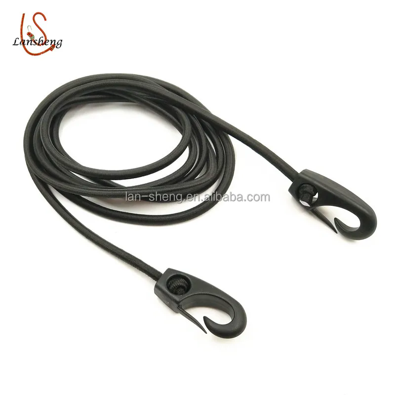 6mm wholesale elastic bungee cord with plastic hook motorboat