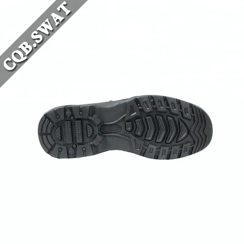 Indian Kenya Dubai Black Security Boots With Padded Collar Cemented Construction Combat Boots