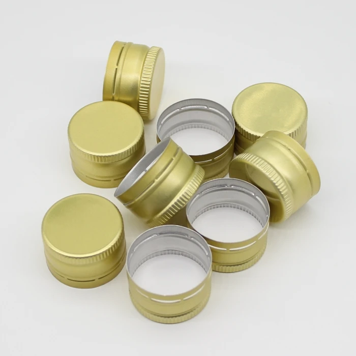 28mm Golden Theft-proofing Aluminum ROPP Cap Seal with PE Gasket
