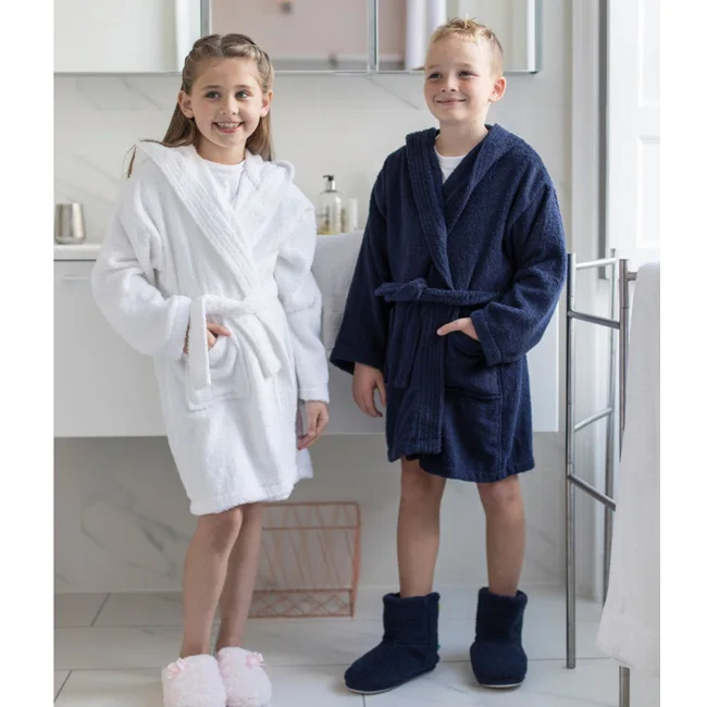 Wholesale Cheap Terry Cloth Robe Kid Thick Spa Robes Cotton Hotel Bath Robe Kids