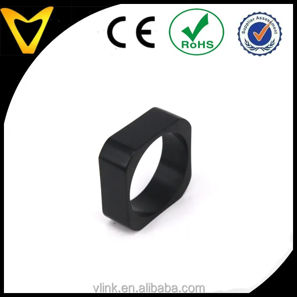 custom made jewelry Black Titanium Rings Fashion engraveable products ring trendy hip hop hand engraved titanium nut ring