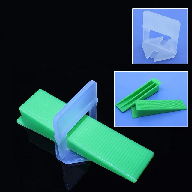 1.5mm-3mm Tile leveling system Flat Clips and wedges for thickness of 3mm to 12mm ceramic