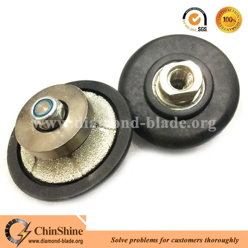 Vacuum brazed diamond edge profilers for marble stone edge polishing