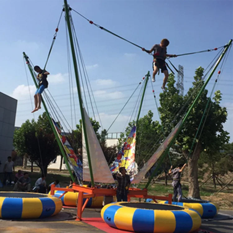 Cheap Big Bungee Trampoline 4 in 1 Inflatable Trampolines for Rental