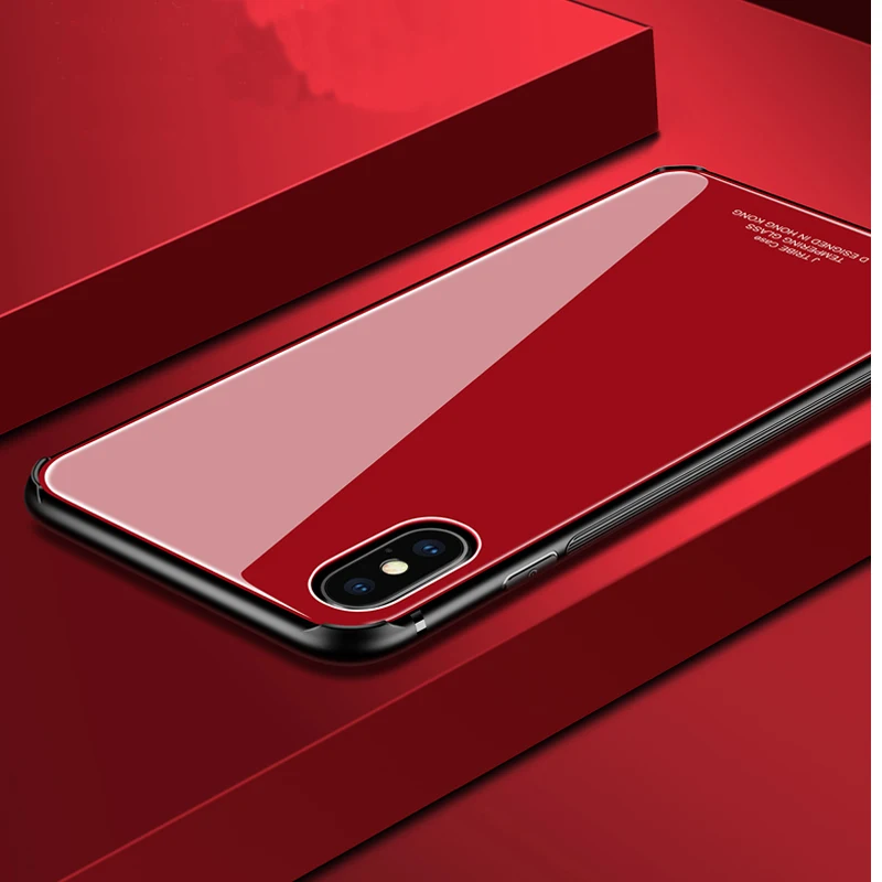 Mirror Case for iPhone X TPU + Glass Transparent Phone Case for iPhone X