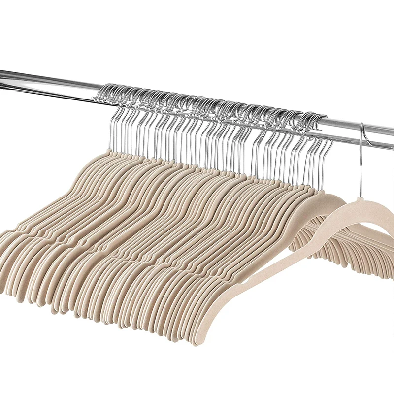 Assessed Supplier LINDON Closet Complete No Slip Plastic Velvet Flocked Hanger