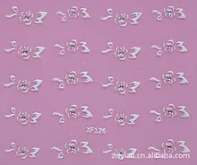 3D flower design Water Transfer Nails Art Sticker decals lady women manicure tools Nail Wraps Decals