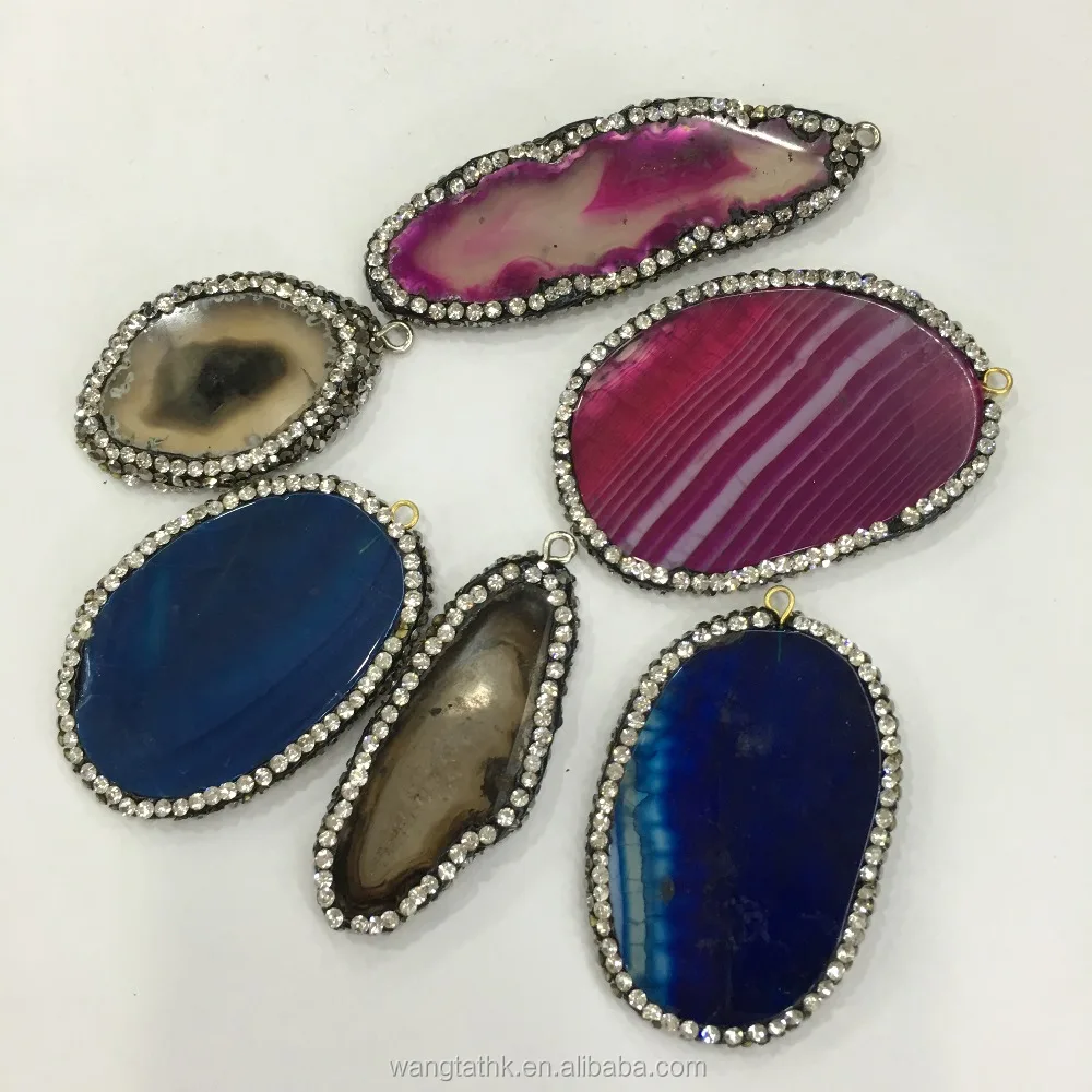 
supply agate Diamond pendant 