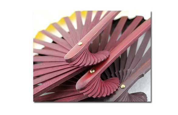 
high quality custom carved bamboo hand fan two side printing silk folding hand fan 