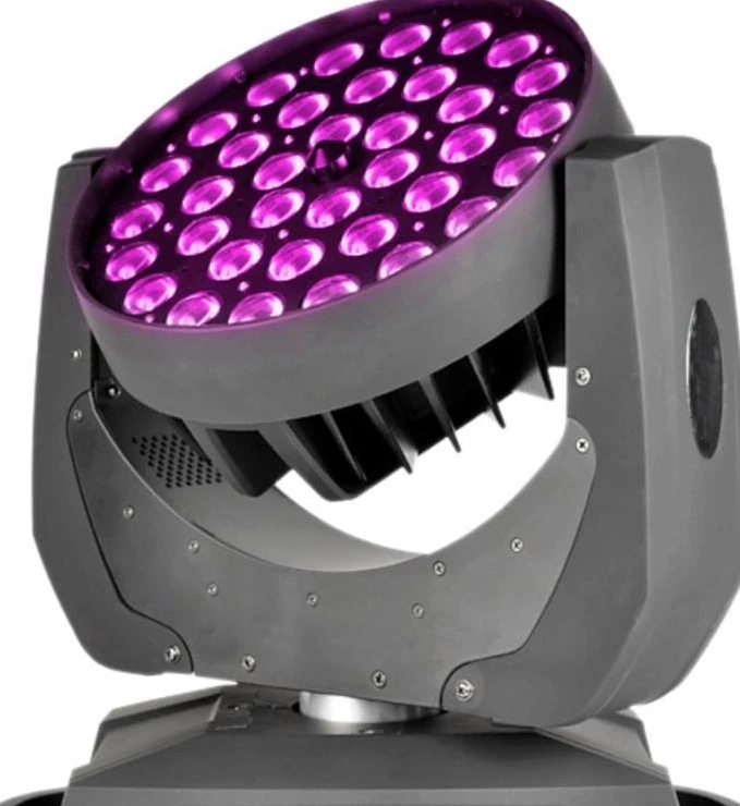 Zoom wash beam light 18w светодиодное освещение rgbwa   uv 6 в 1 36 шт. полноцветное dmx
